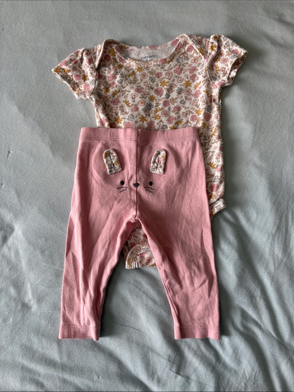 Carter's Matching Pink Spring Bunny set